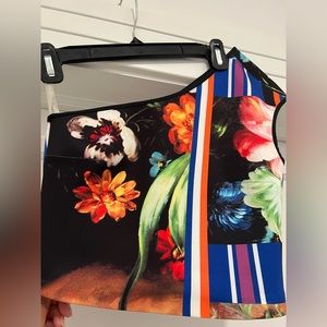 clover canyon grecian bouquet cold shoulder top